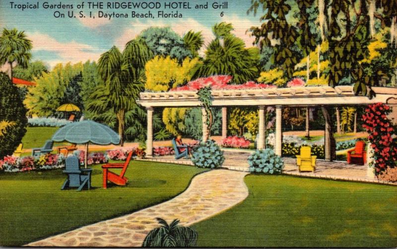 Florida Daytona Beach Ridgewood Hotel and Grill Tropical Gardens
