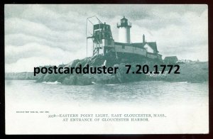 h3305 - EAST GLOUCESTER Massachusetts Postcard 1900s Lighthouse