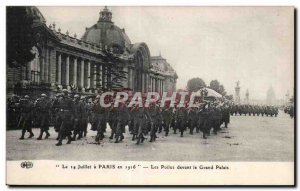 Old Postcard Army On 14 July 1916 PAris The Hairy front of the Grand Palais