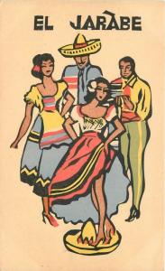 1940s Mexican Hat Dance El Jarabe postcard 8709