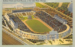 Soldiers' Field and Field Museum, at the Lake Front Chicago, Illinois, USA Fo...