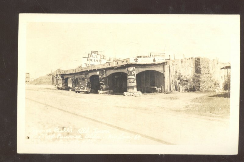 RPPC PAWNEE OKLAHOMA PAWNEE BILL'S TRADING POST STORE REAL PHOTO POSTCARD