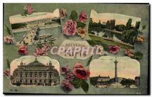 Paris Old Postcard Remembrance (Opera Bastille Pont Alexandre III)