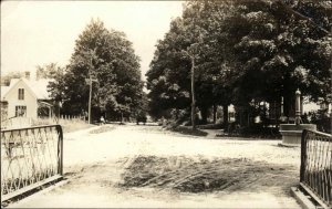 East Arlington VT Road Scene Fountain c1910 Real Photo Postcard