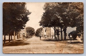 J90/ Waupun Wisconsin RPPC Postcard c1910 Madison Street Stores People 209