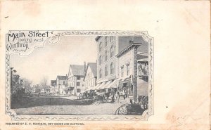 Winthrop Maine Main Street, Looking West, Private Mailing Card Vintage U11852
