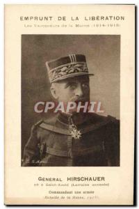 Postcard Old Army Borrowing the release Winners of the Marne General Hirschau...