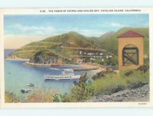 Linen THE TOWER OF CHIMES Catalina Island - Los Angeles California CA hp7821