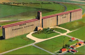 Texas Amarillo World's Largest Grain Elevator 1948