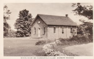 Michigan Dearborn School House In Greenfield Village Real Photo