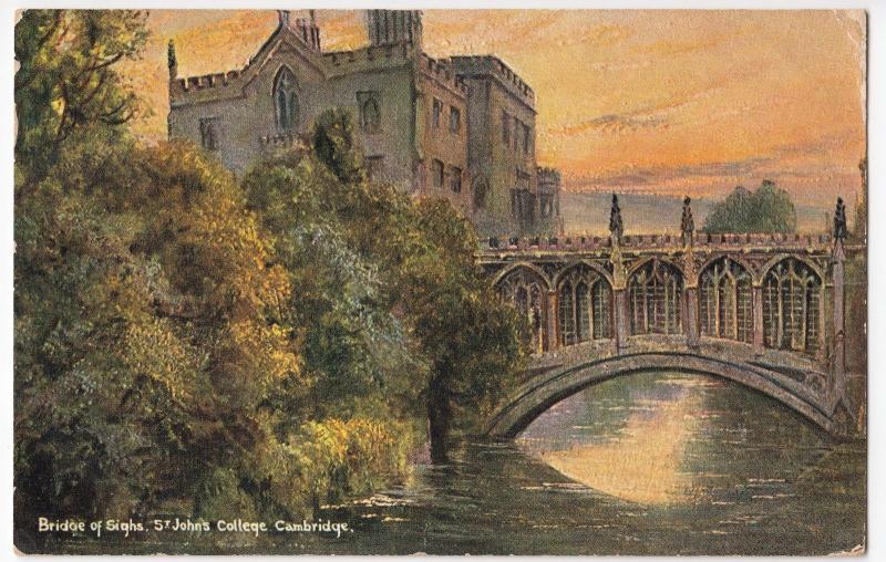 Cambridge; Bridge Of Sighs, St Johns PPC By Hildesheimer, To Mrs Bryant, Ilford 