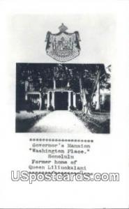 Governor's Mansion Honolulu HI Unused