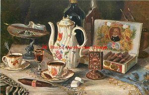 Advertising Postcard, Henry Clay Cigars, Coffee or Tea Setting