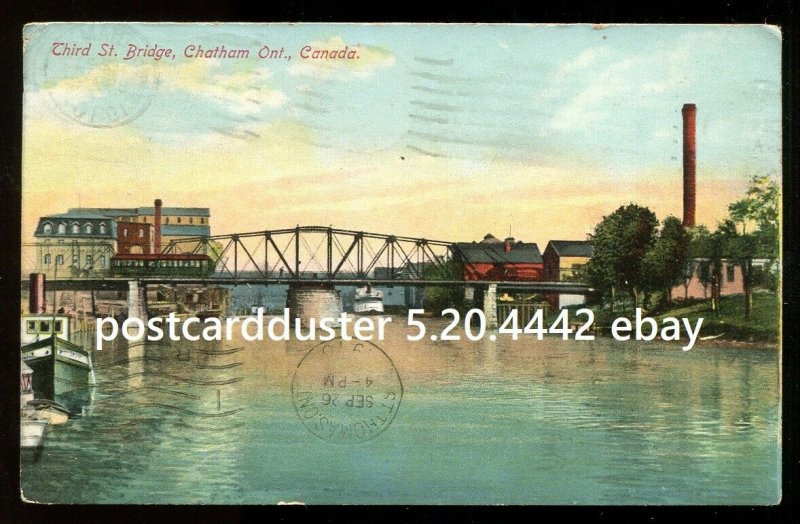 4442 - CHATHAM Ontario 1910 Third Street Bridge by Stedman