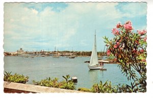 Hamilton Harbour, Bermuda, Canada Post Due Stamp on Back, Used 1969