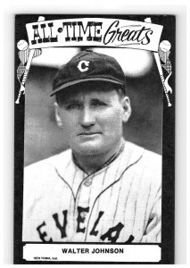 1973 Walter Johnson Cleveland Tcma All Time Greats Postcard Baseball Hof Vg-Ex