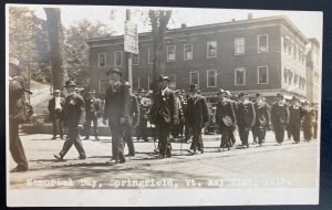 Mint USA Real Picture Postcard Memorial Day Civil War Veterans 1915 Springfield