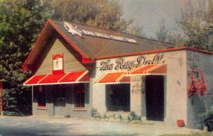 Old Flat Rock North Carolina street view of RagDoll Craft Shop vintage pc DD7786