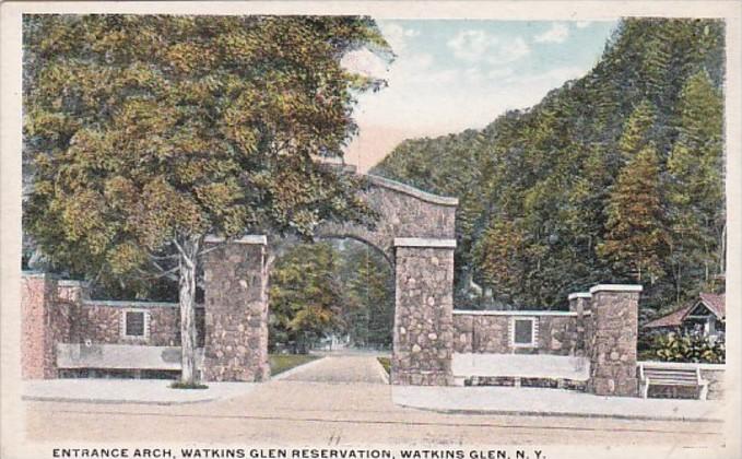 New York Watkins Glen Entrance Arch Watkins Glen Reservation