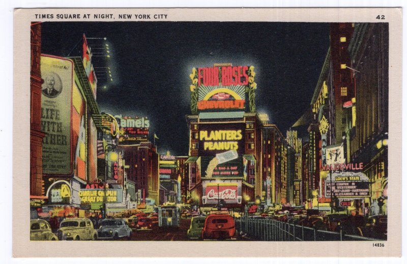 Times Square At Night, New York City