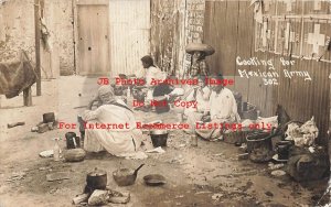 Mexico Border War, RPPC, Women Cooking for the Mexican Army, Photo No 302