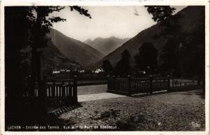 CPA LUCHON - Entrée des Tennis - Vue sur le Port de Venesque (582995)