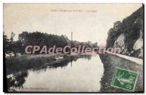 Postcard Old Coulanges sur Yonne Canal