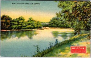 Postcard WATER SCENE Ozarks Missouri MO AO6528