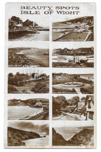 Ryde, Isle of Wight to Long Island NY 1945 Multiview Real Photo Postcard, Censor