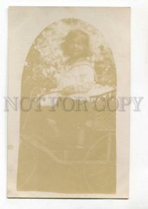 3094913 BOY Sailor on BICYCLE 3 wheels Vintage REAL PHOTO RARE