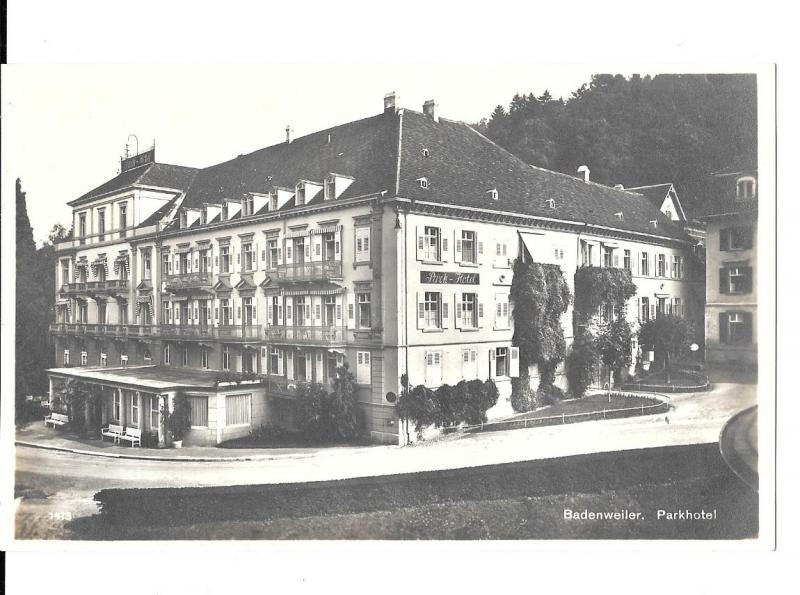 Germany - One postcard Park Hotel  Badenweiler-( postally unused) c 1930 #9007