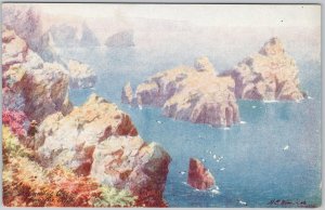 Vintage Tuck's Oilette Postcard Kynance Cove Cornwall England Lithograph H81