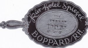 Germany Boppard am Rhein Kurhotel Spiegel Vintage Luggage Label sk2591