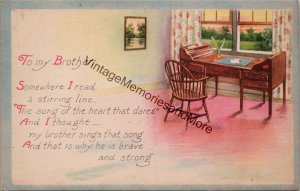 To My Brother Vintage Greeting Postcard PC335