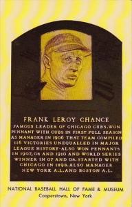 Frank Leroy Chance National Baseball Hall Of Fame & Museum Cooperstown New York