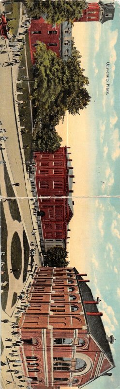 G4/ Valparaiso Indiana Postcard 2-Panel University place Buildings c1910