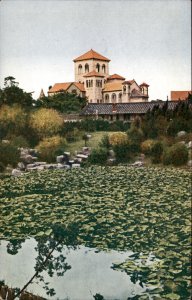 Seoul South Korea Duk Soo View Catholic Church Lily Pond Vintage Postcard
