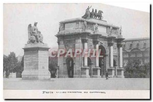 Old Postcard Paris Arc de Triomphe of the Carousel