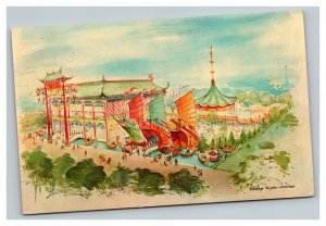 Vintage 1964 Postcard Hong Kong Pavilion New York Worlds Fair 1964-1965 NYC