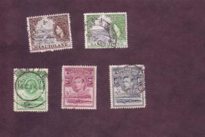 (5) Different Basutoland Stamps, 