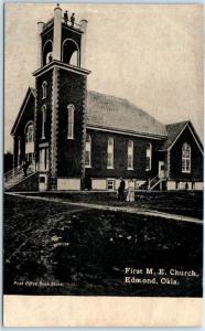 EDMOND, Oklahoma  OK   FIRST M.E. CHURCH  Sample Postcard  United Art Publishing