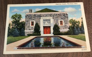 Vintage 1940s American Legion Building Pool Moorhead Minnesota Postcard