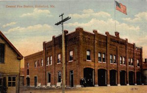 Central Fire Station Biddeford, Me., USA Maine Fire Department Writing on Back 