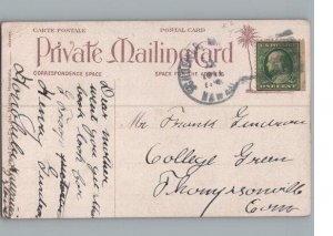 Volcano of Kilauea Hawaiian Islands Private Mailing Card 1906