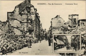 CPA SOISSONS Rue du Commerce Commerce Street (151898)