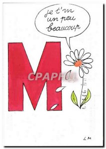 Postcard Modern letter M & I t # 39m a bit much