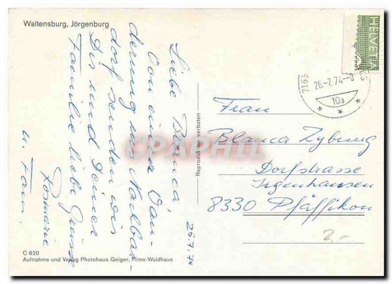 Postcard Modern Waltensburg Jorgenburg