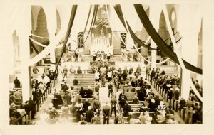 Canada - Quebec, Ste Anne des Montes Worship Service.   RPPC