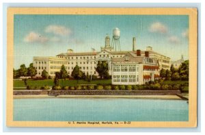 1946 View Of Marine Hospital Norfolk Virginia VA Posted Vintage Postcard