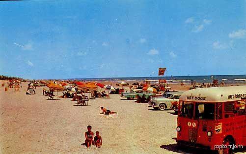 Daytona Beach FL Hot Dog Pepsi Truck Cars Postcard